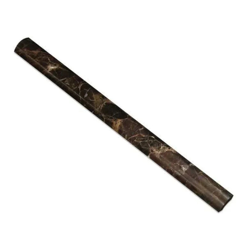 Emperador Dark Marble 1x12 Polished Quarter Round Trim