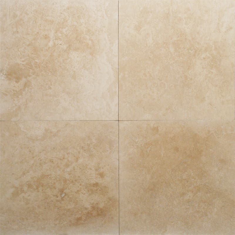 Ivory Travertine 24x24 Filled and Honed Tile