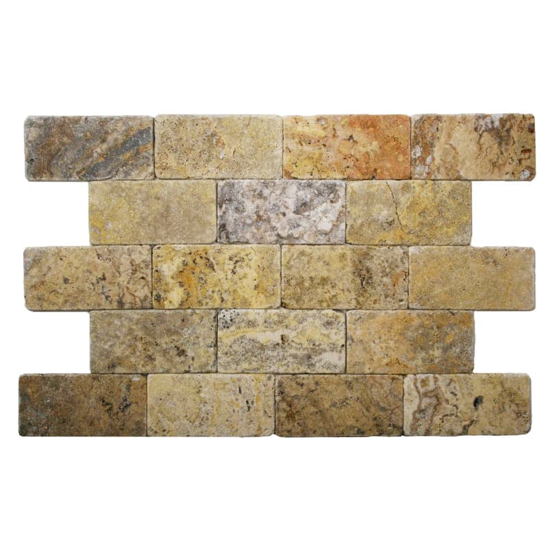 Scabos Travertine 3x6 Tumbled Tile