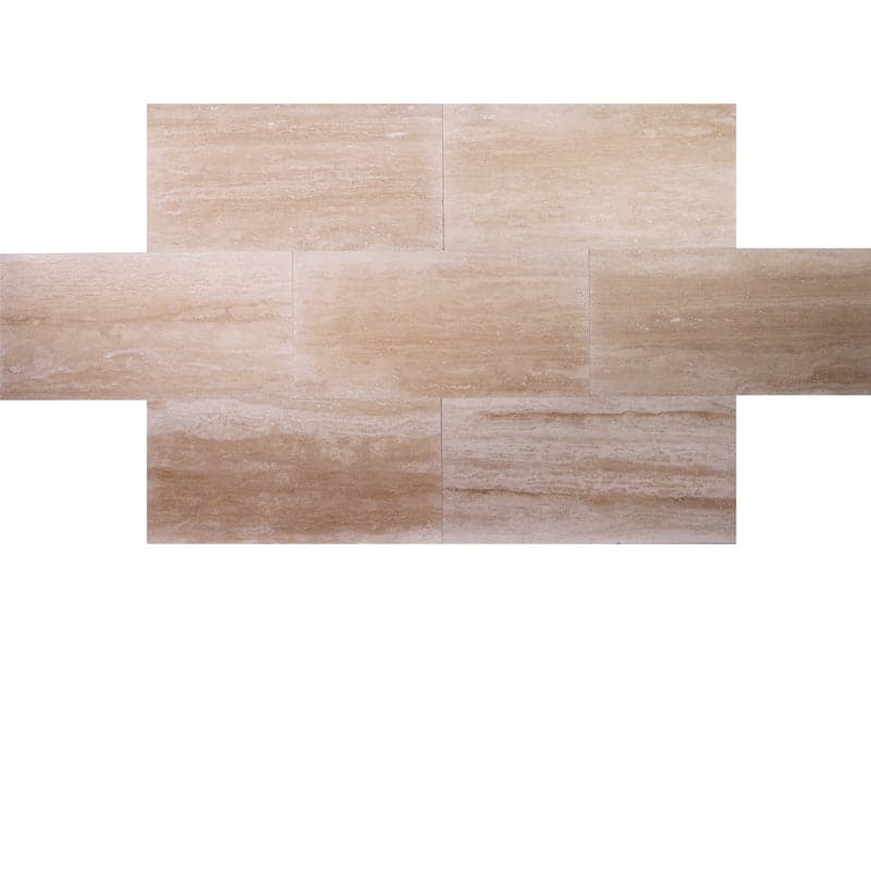 Ivory Travertine Vein Cut 12x24 Polished Tile