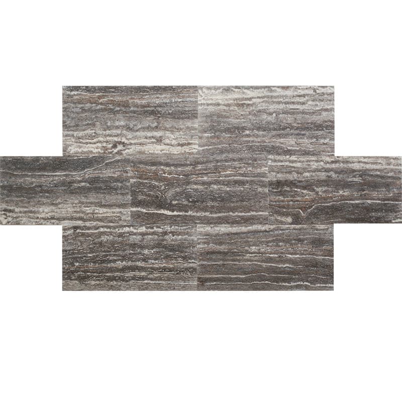 Silver Titan Travertine 12x24 Vein Cut Honed Tile