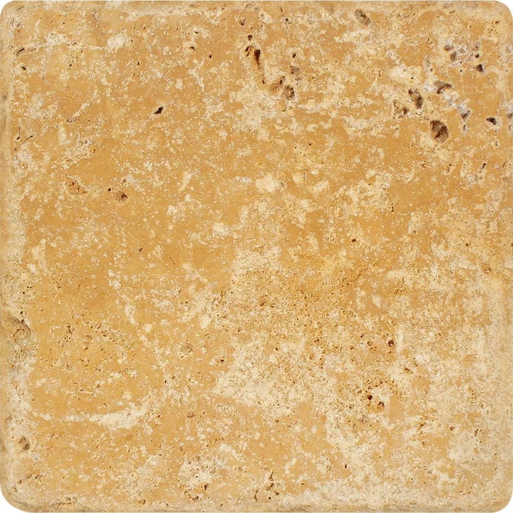 Gold Travertine 12x12 Tumbled Tile
