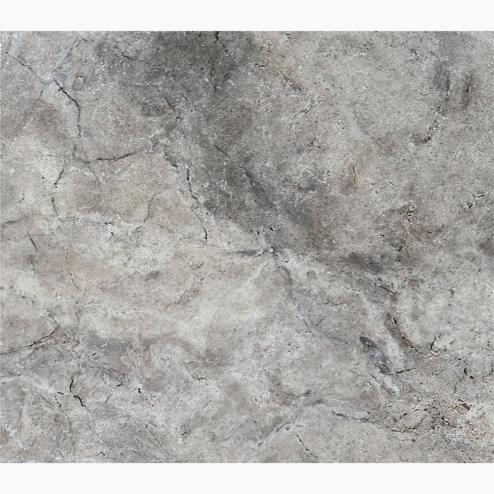 Silver Travertine 12x12 Unfilled and Tumbled Tile