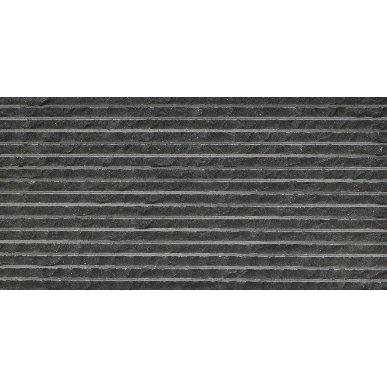 Basalt Black 12×24 Pinstripe Textured Tile
