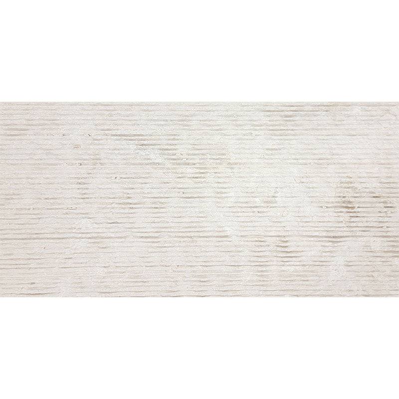 White Pearl Myra Limestone 12x24 Combed Tile