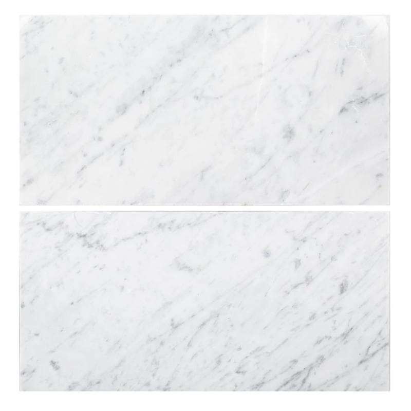 White Carrara Marble 12x24 Polished Tile
