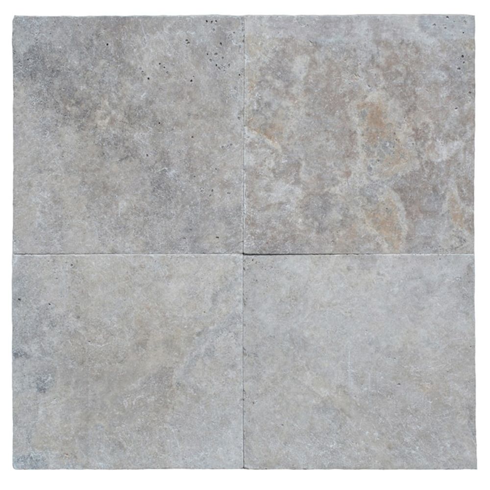Silver Travertine 3 cm 24x24 Tumbled Paver