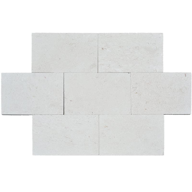 White Pearl Limestone 3x6 Tumbled Tile