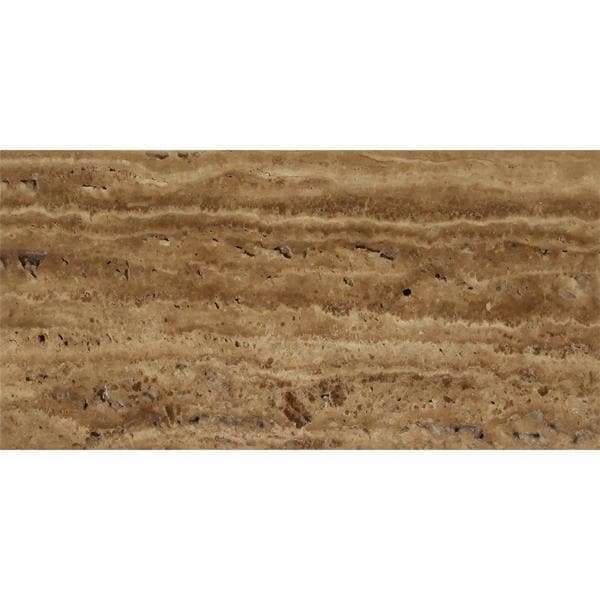 Noce Travertine 12 x 24 Unfilled Brushed Tile (Clearance)