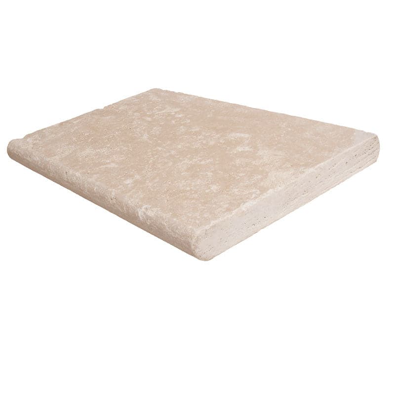 Ivory Travertine 16x24 5cm Tumbled Pool Coping