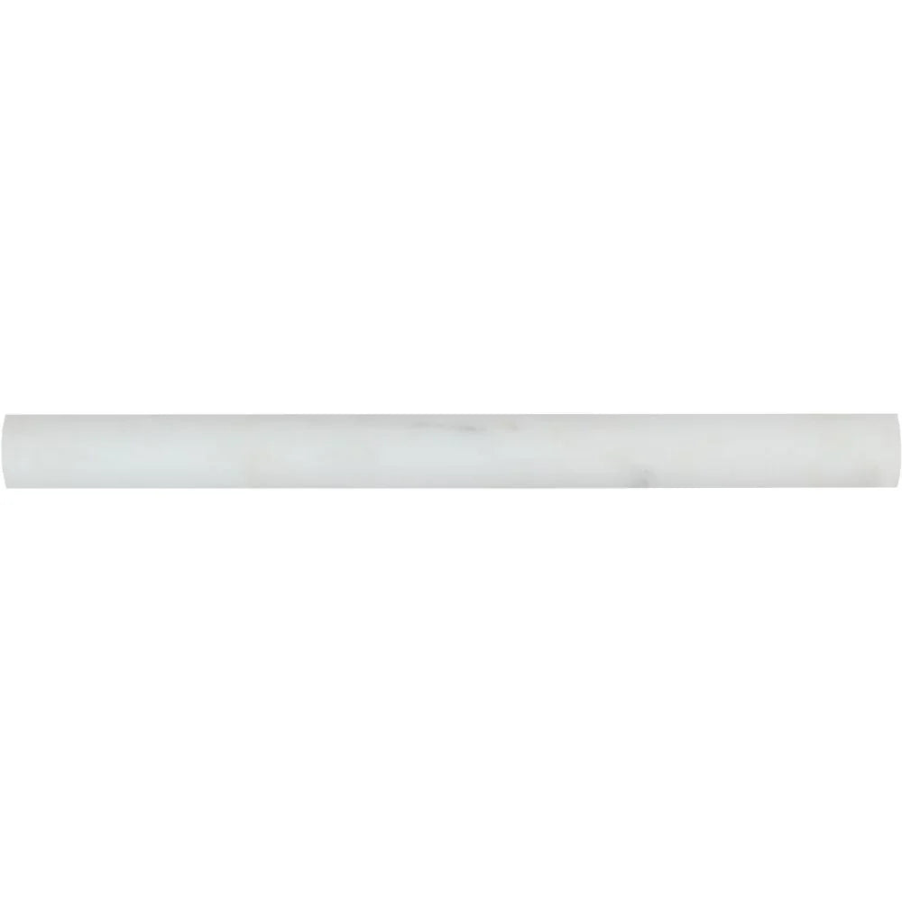 Oriental White Marble 1x12 Polished Quarter Round Trim