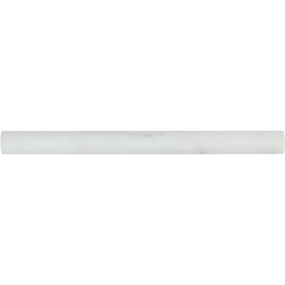 Oriental White Marble 1x12 Honed Quarter Round Trim
