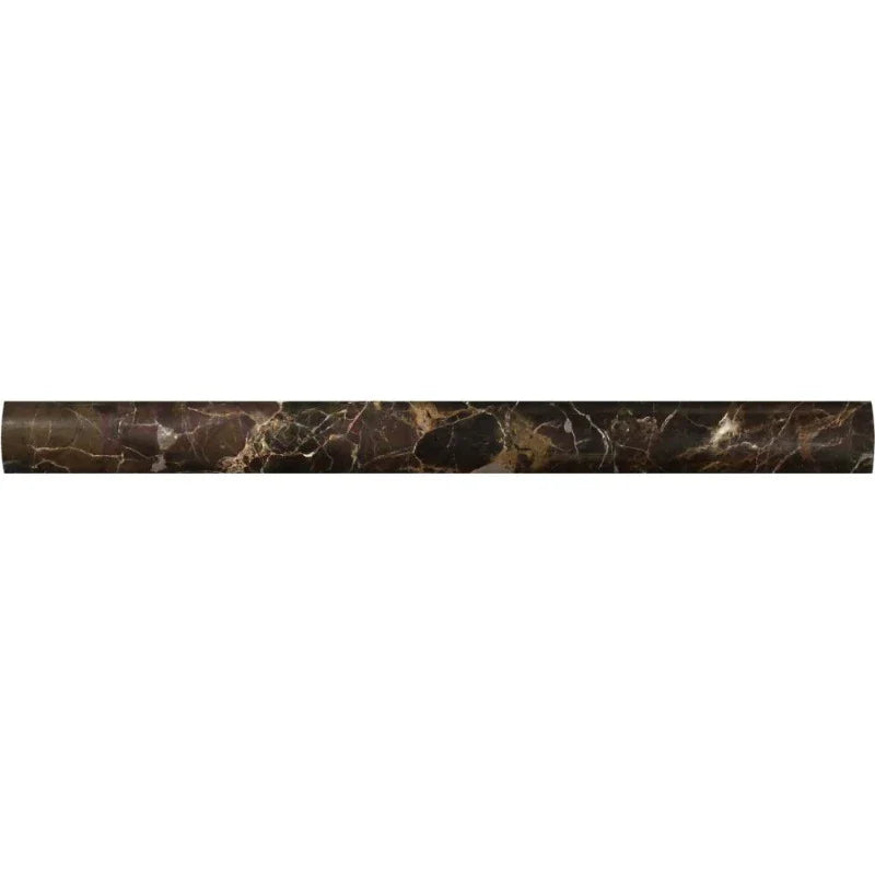 Emperador Dark Marble 1x12 Polished Quarter Round Trim