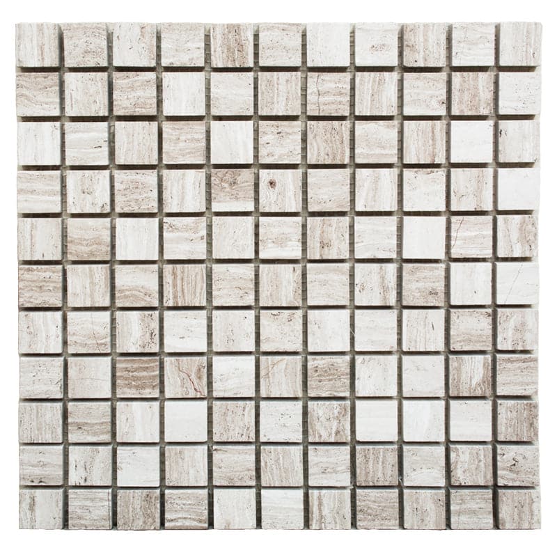 Haisa Light (White Oak) Marble 1x1 Honed Mosaic Tile