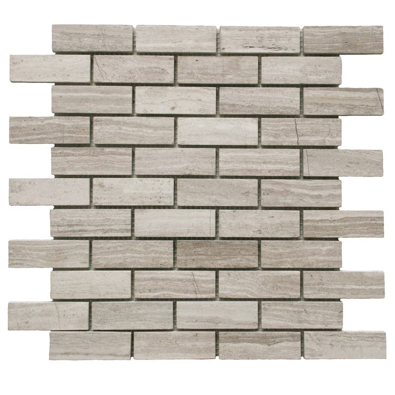 Haisa Light (White Oak) Marble 1x3 Honed Mosaic Tile