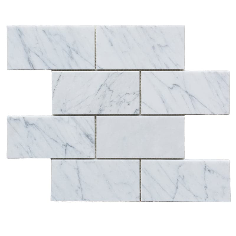 White Carrara Marble 3x6 Polished Tile