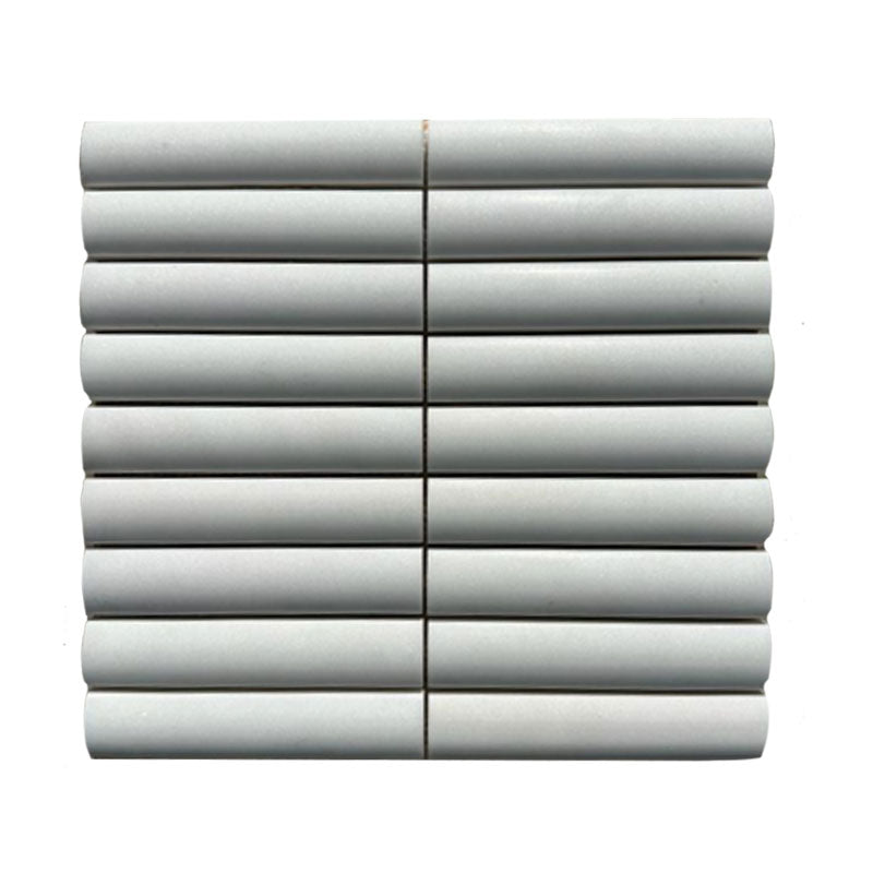 Mont Blanc Serena White Marble 1X6 Fluted Honed Mosaic Tile