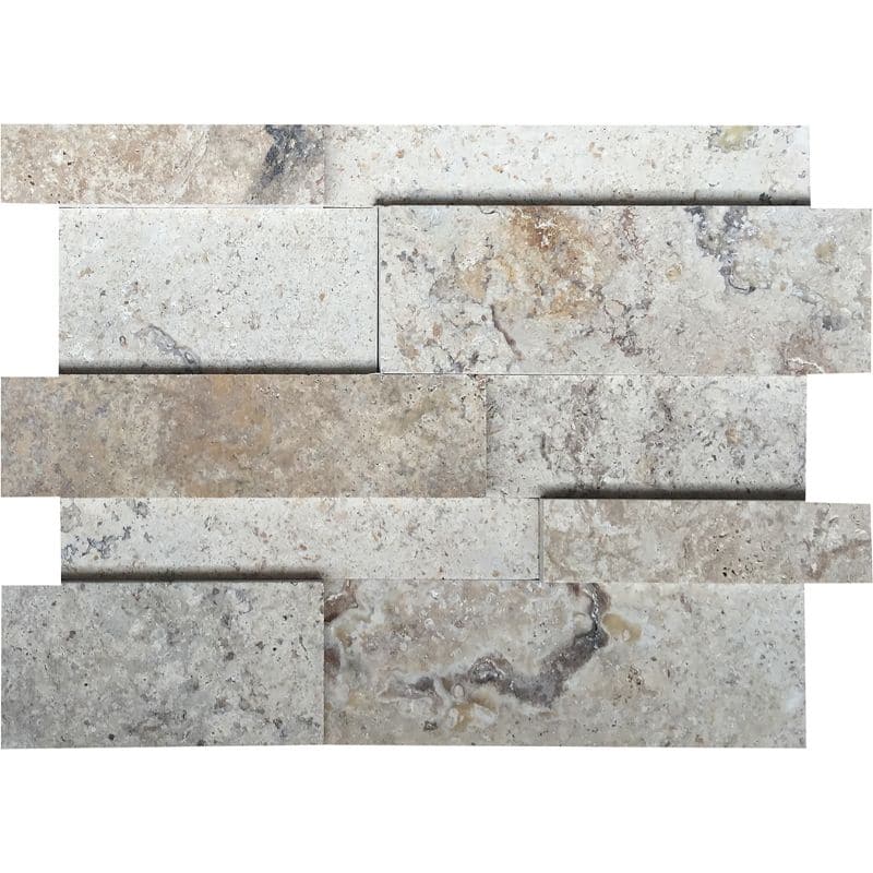 Philadelphia Travertine 3D Honed Jumbo Wall Panel