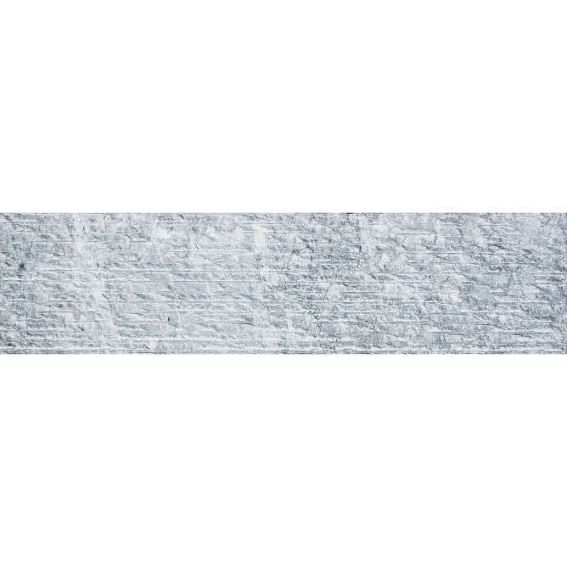 Atlantic Wavy Gray Marble 6x24 Combed Brushed Ledger Panel