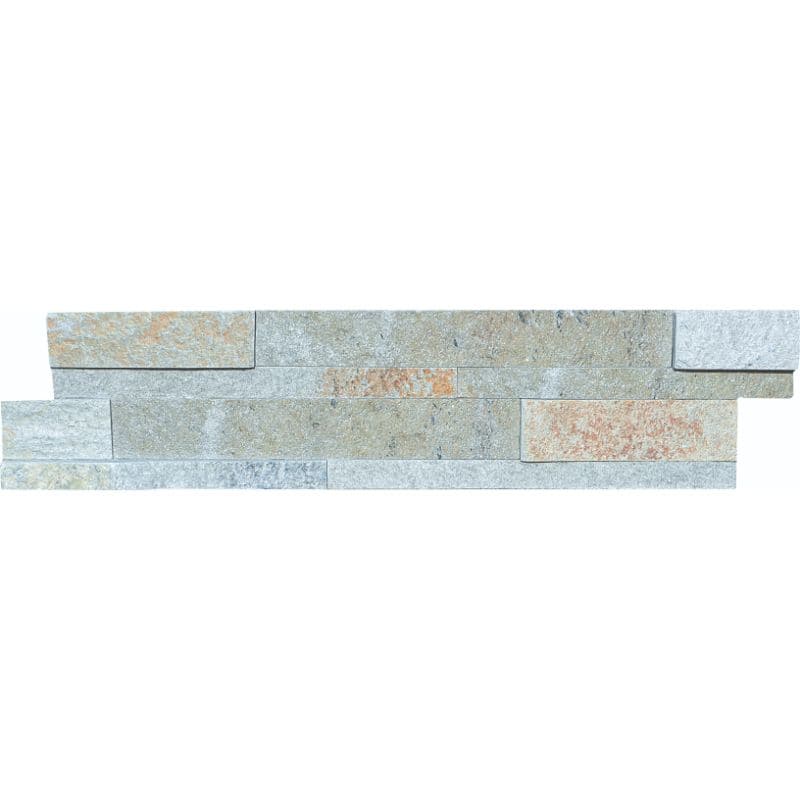 Oyster Quartzite 6x24 Split Face Stacked Stone Ledger Panel