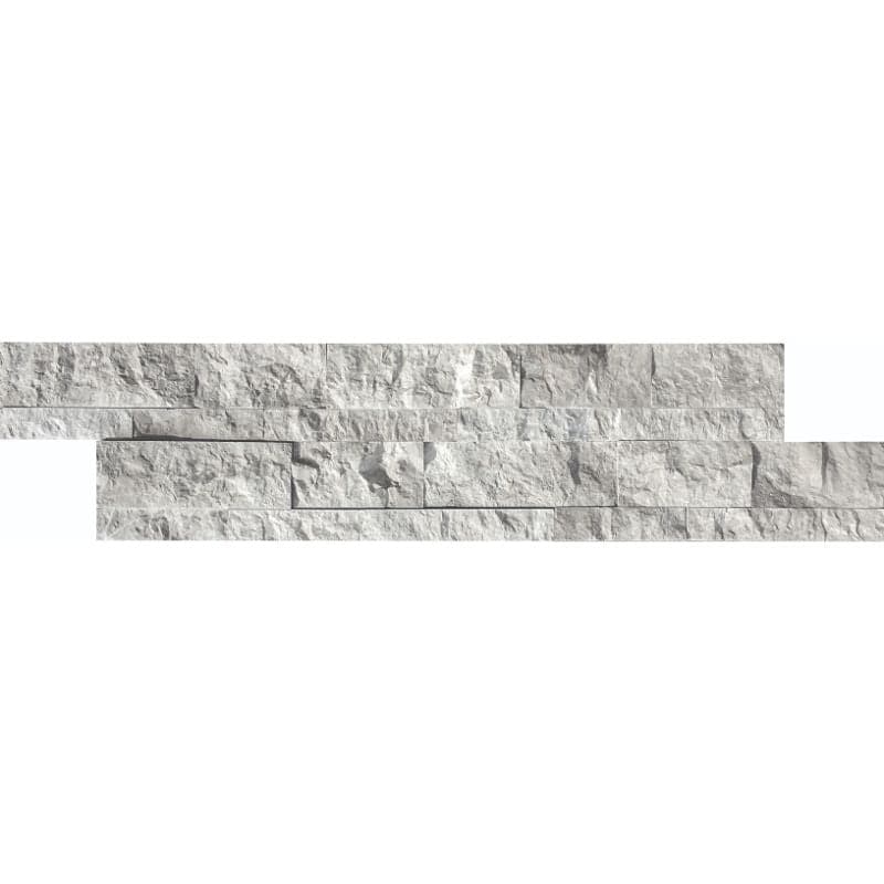 Atlantic Gray Marble 6x24 Stacked Stone Ledger Panel