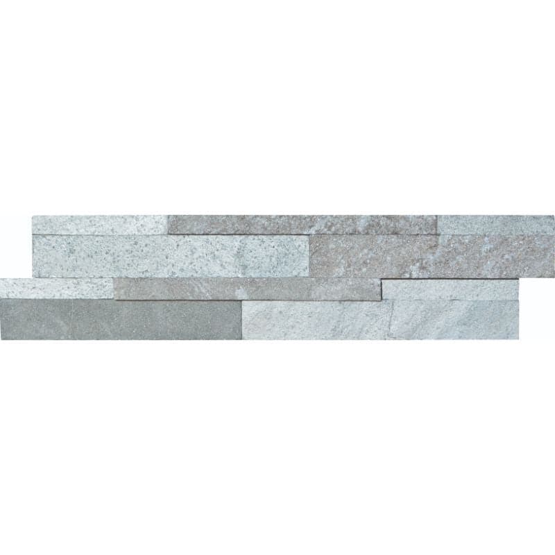 Manhattan Flamed Quartzite 6x24 Split Face Stacked Stone Ledger Panel