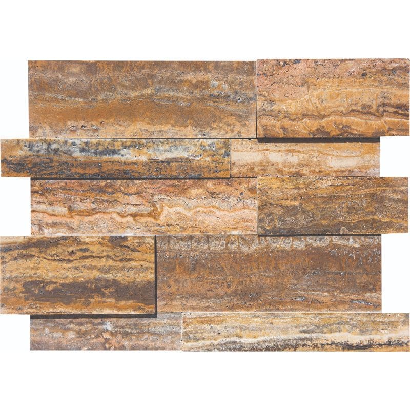 Scabos Travertine 3D Honed Jumbo Wall Panel