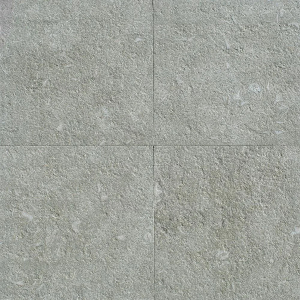 Seagrass Limestone 24x24 Flamed Brushed Tile