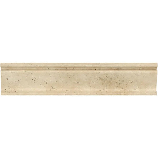 Ivory Travertine 2 1/2 x 12 Honed Crown Molding