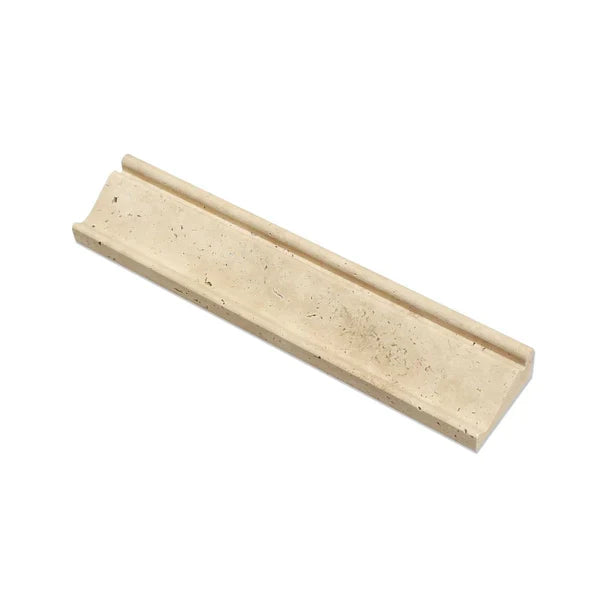 Ivory Travertine 2 1/2 x 12 Honed Crown Molding