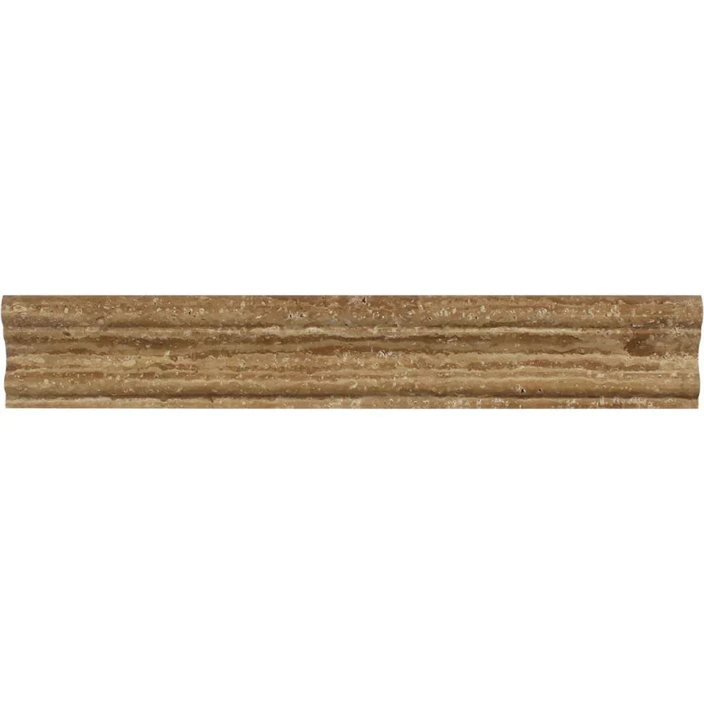 Noce Travertine Vein Cut 2 x 12 Honed Crown Molding