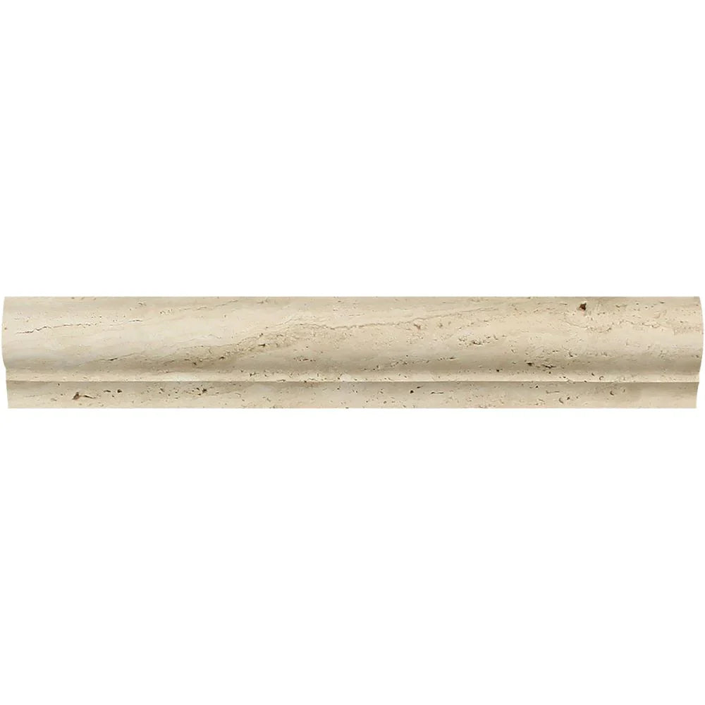 Ivory Travertine 2x3x12 Honed Corner Ogee Trim