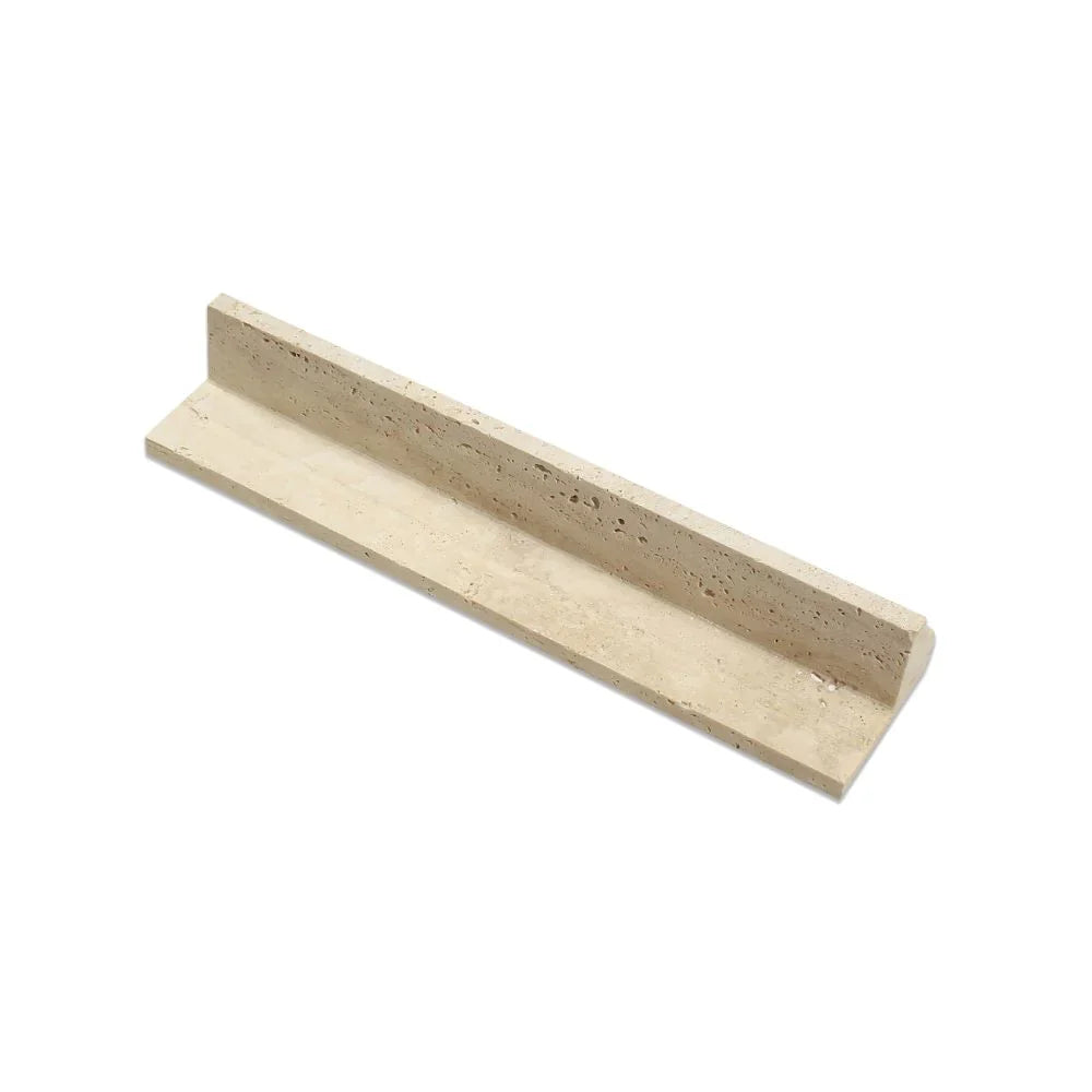 Ivory Travertine 2x3x12 Honed Corner Ogee Trim