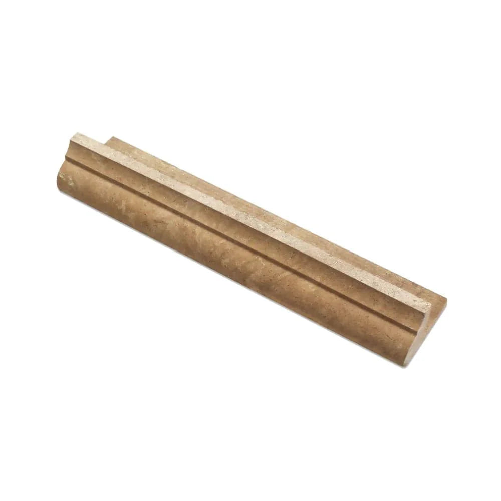Noce Travertine 2 x 3 x 12 Honed Corner Ogee Trim