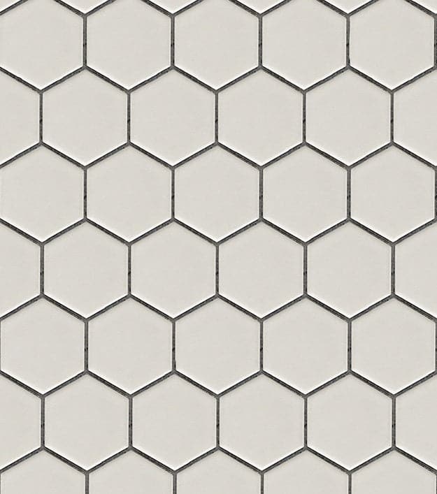Ivory 2x2 Hexagon Glazed Porcelain Mosaic Tile