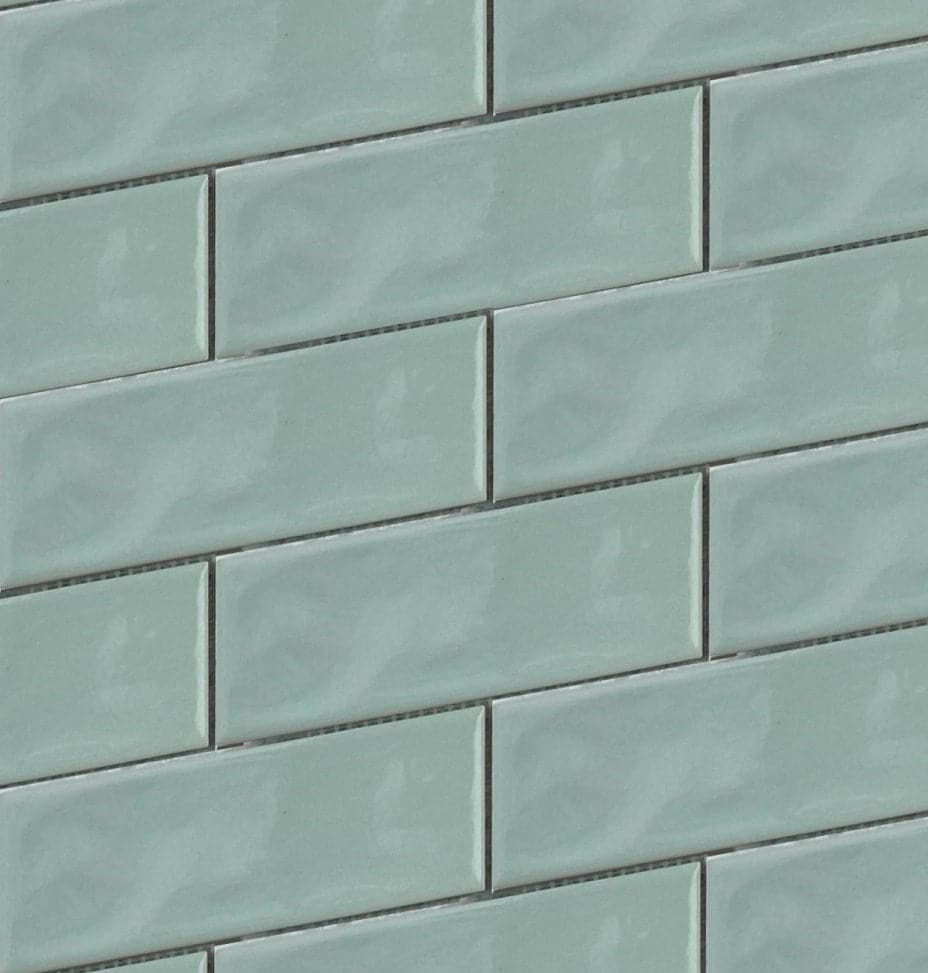 Jade 2x6 Beveled Brick Porcelain Mosaic Tile