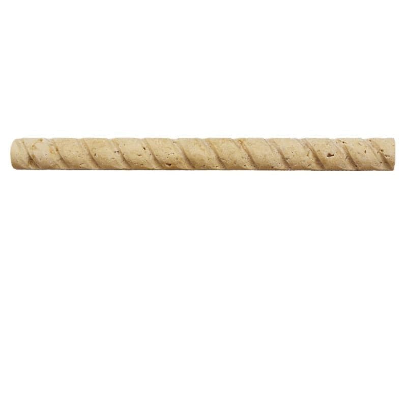 Ivory Travertine 1x12 Rope Design Liner