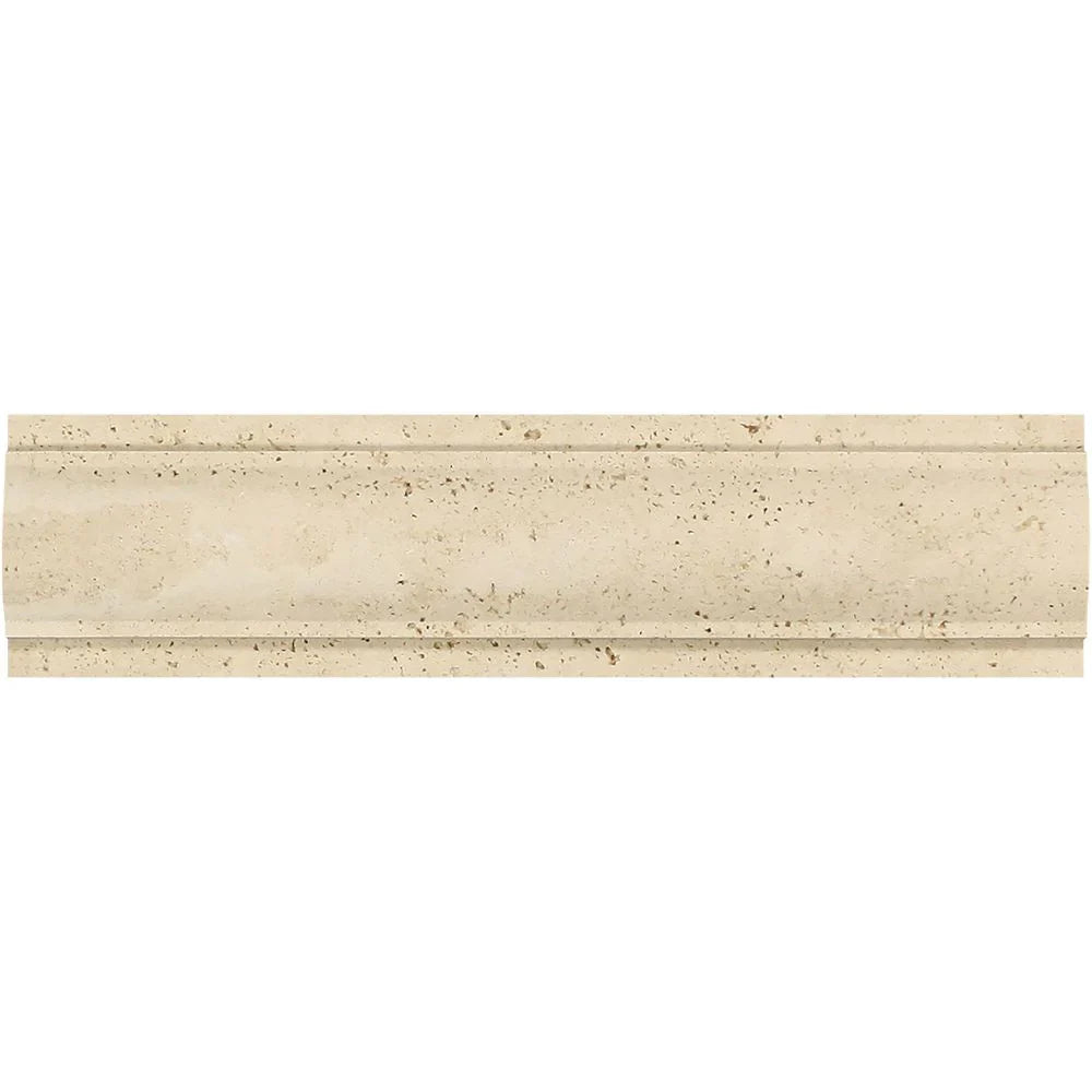 Ivory Travertine 3x12 Honed Arch Molding