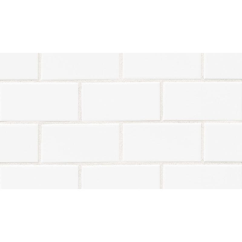 White 3x6 Matte Ceramic Wall Tile