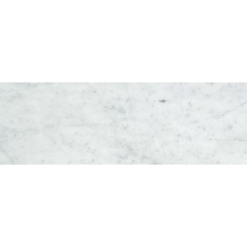 White Carrara Marble 4x12 Polished Tile