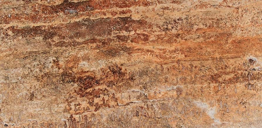 Scabos Travertine 12x24 Filled and Polished Vein Cut Tile (Clearance)