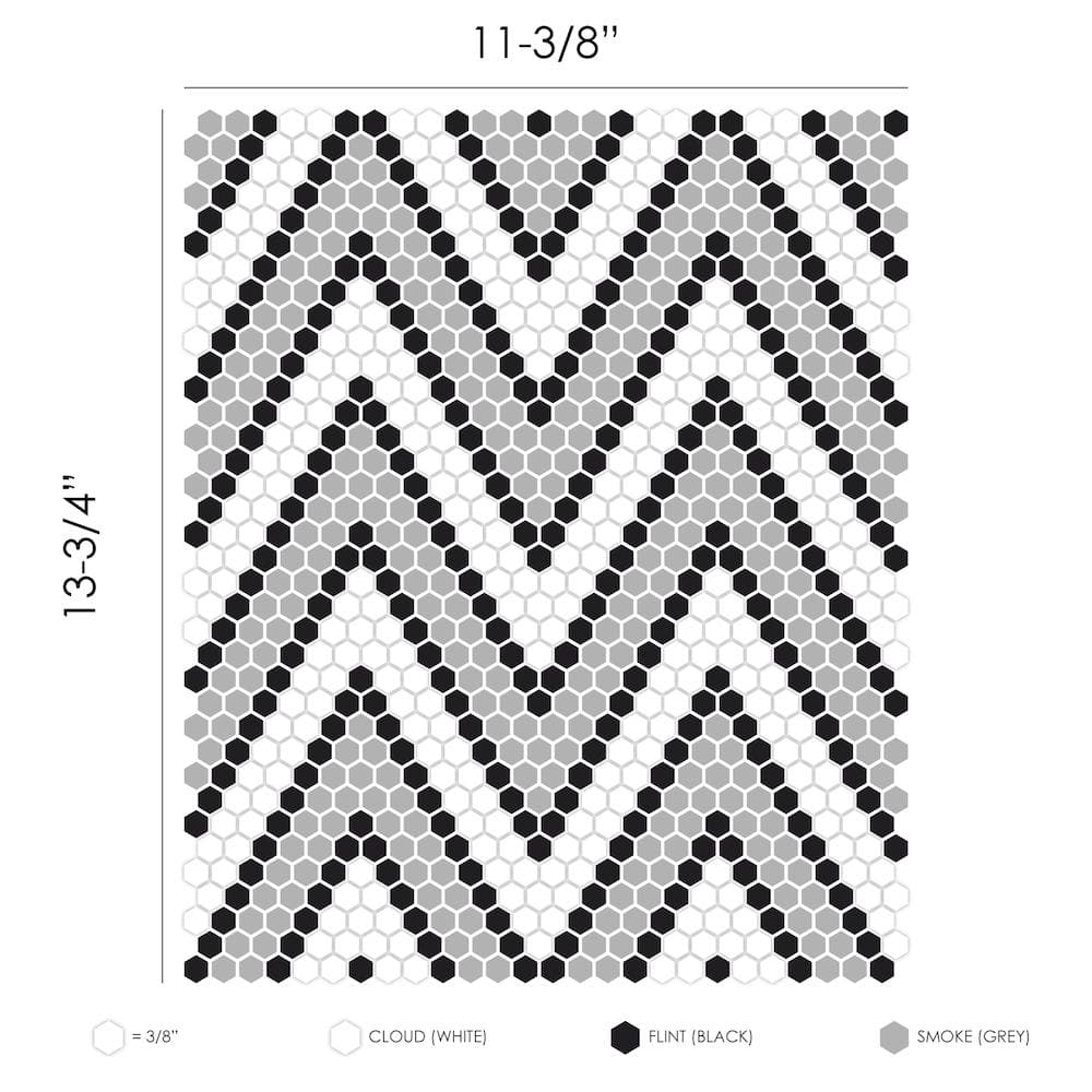Classic Amiens Geometro Glass Mosaic Collection