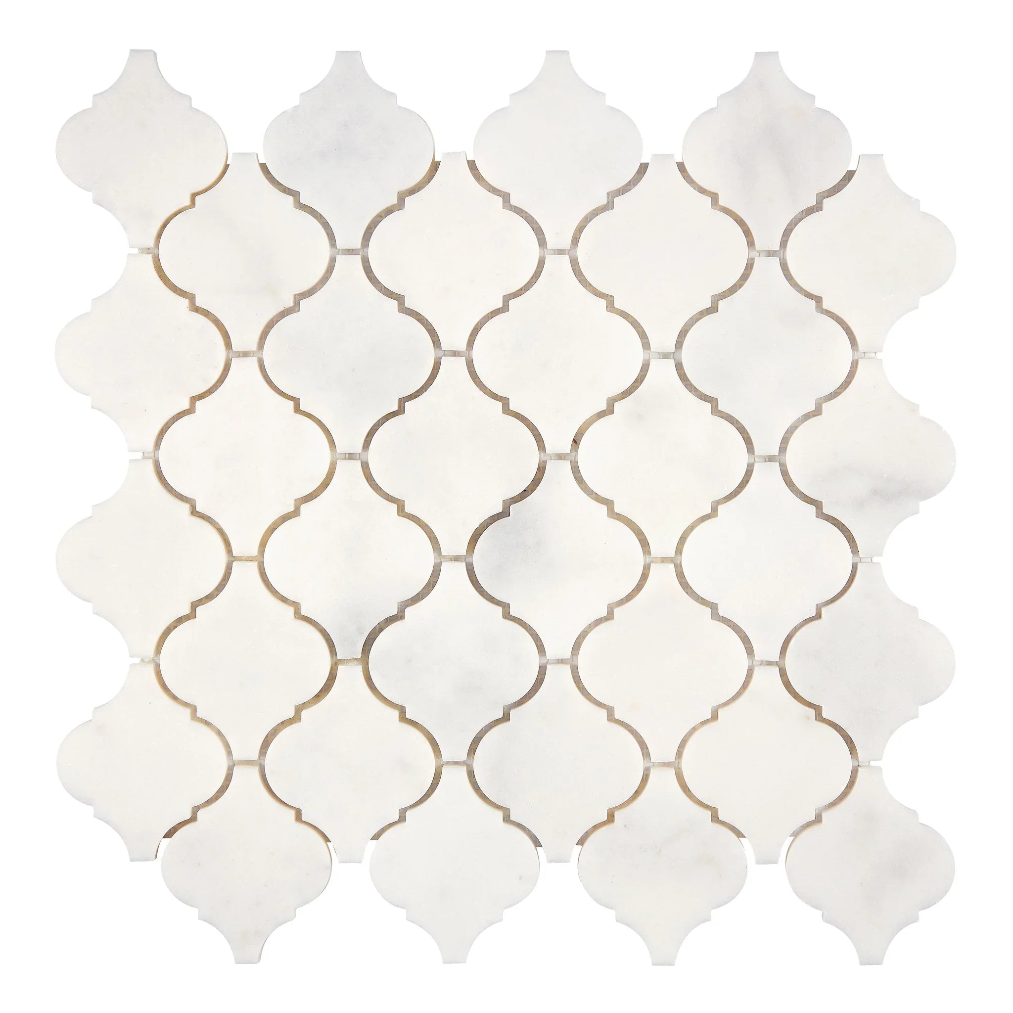 Afyon White Marble 3" Lantern Polished Mosaic Tile