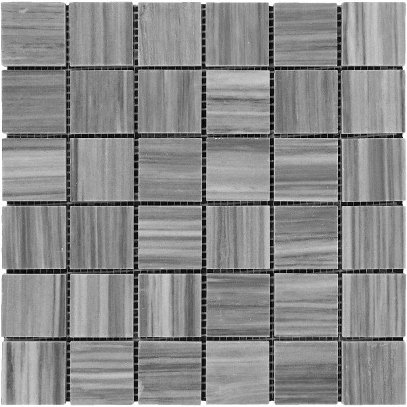 Bardiglio Scuro Marble 2x2 Polished Mosaic Tile