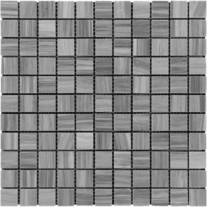 Bardiglio Scuro Marble 1x1 Polished Mosaic Tile