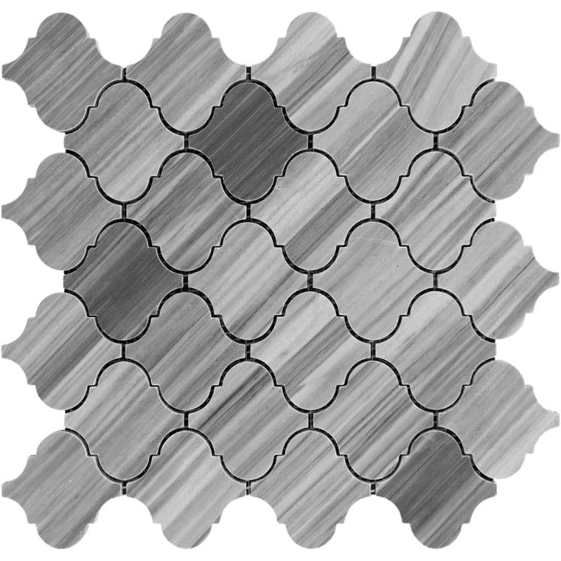 Bardiglio Scuro Marble 3x3 Lantern Polished Mosaic Tile