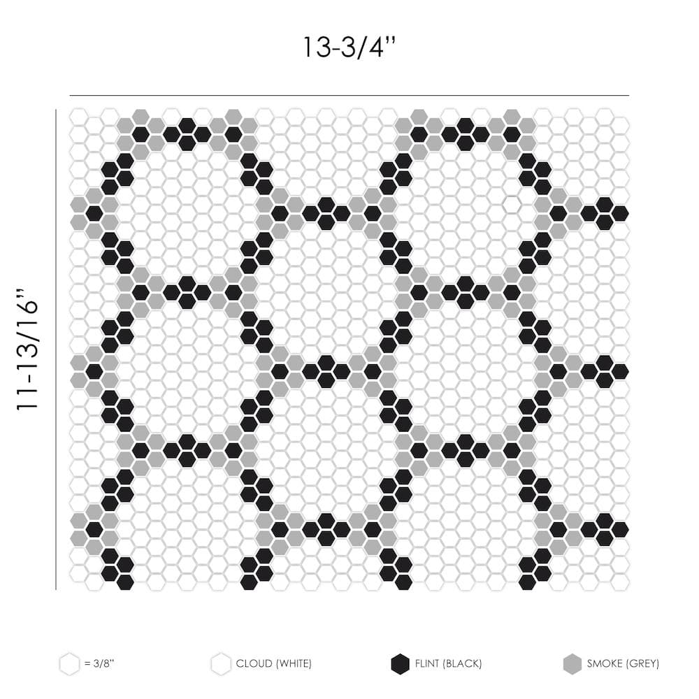 Classic Bourges Geometro Glass Mosaic Collection