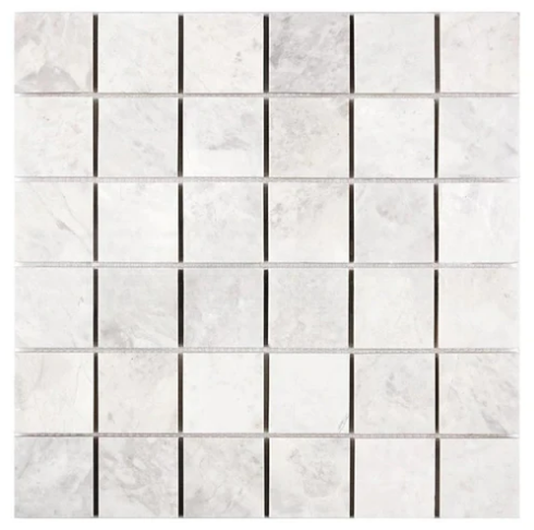 Bianco Congelato Nimbus 2x2 Marble Mosaic Tile