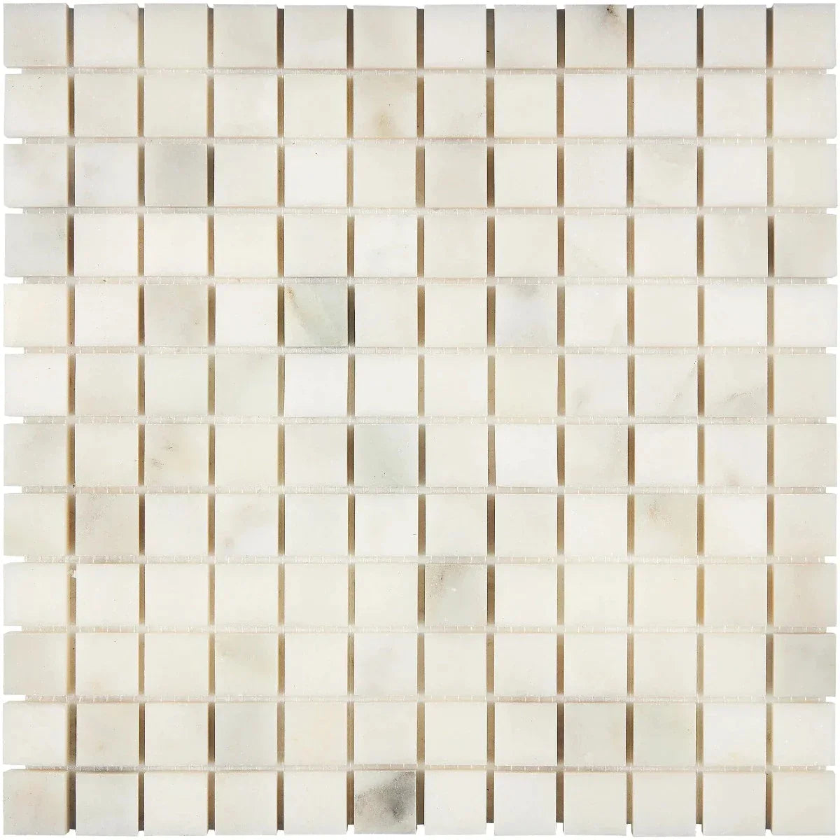 Calacatta Oliva Marble 1x1 Polished Mosaic Tile