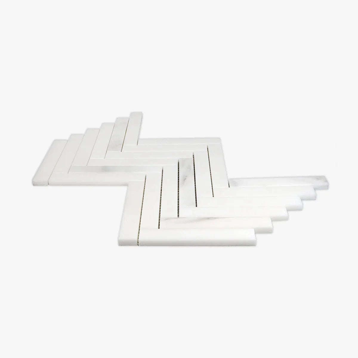 Calacatta Oliva Marble 1x6 Herringbone Honed Mosaic Tile